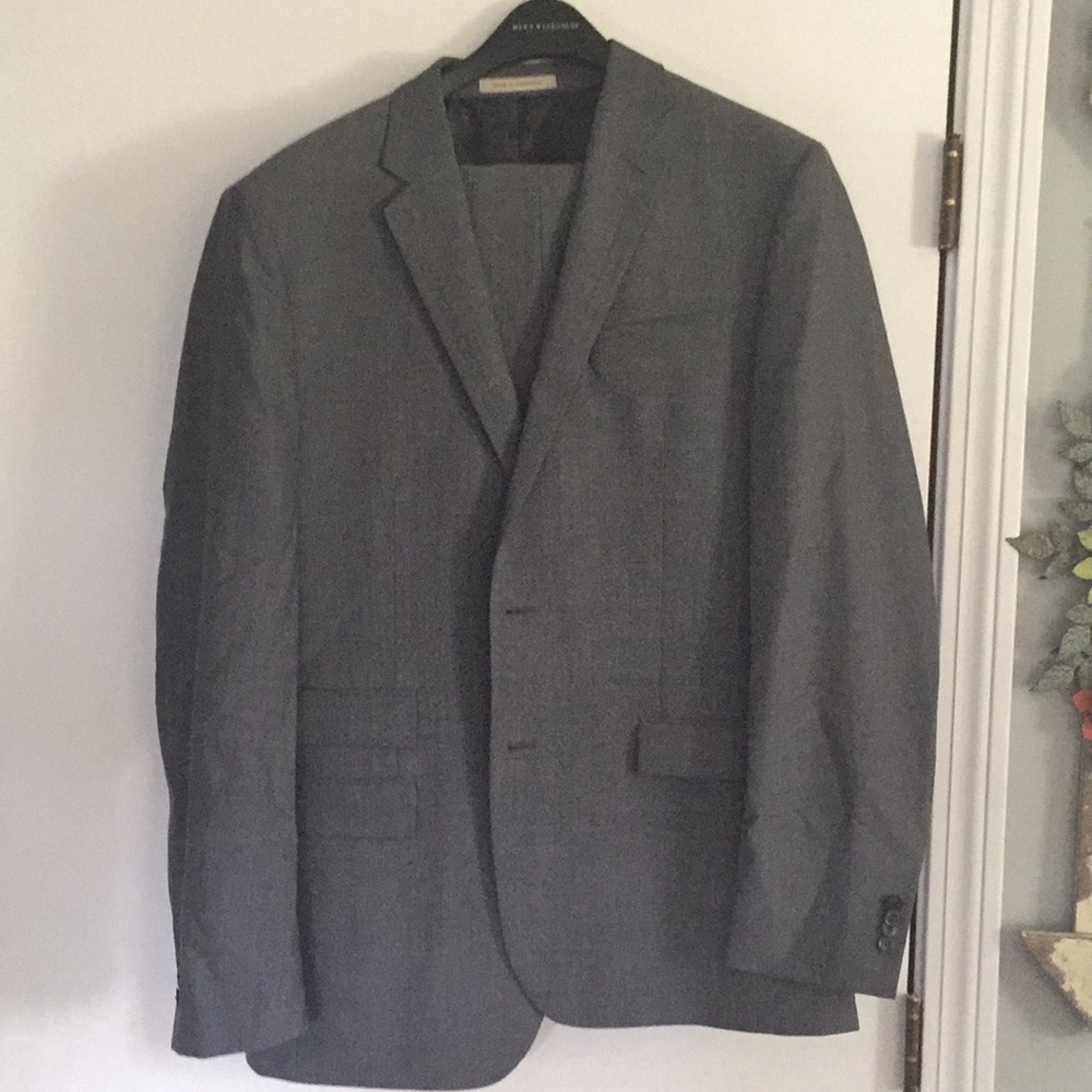 Mens Joseph Abboud Grey Suit 42L Slim Fit